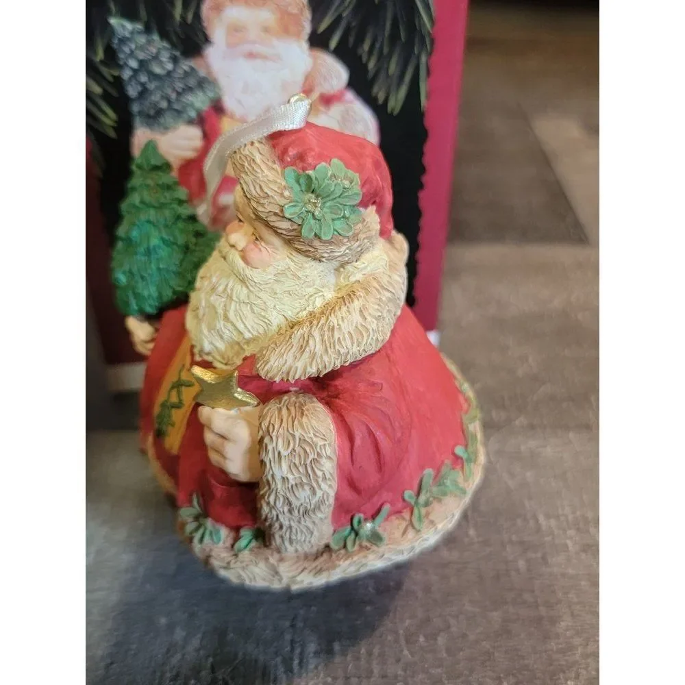 Hallmark 1996 Evergreen Santa ornament Xmas Decor‎ rustic